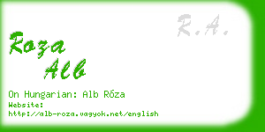 roza alb business card